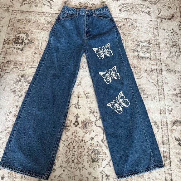 Twik Super wide straight leg high waist jeans - Picture 5 of 9